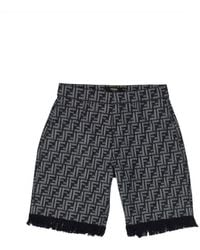 Fendi - Denim Bermuda Shorts - Lyst