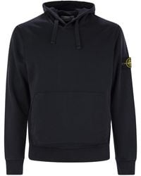 Stone Island - Hoodie With Badge - Lyst