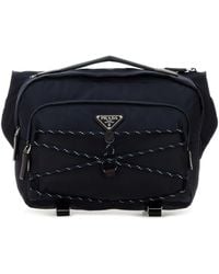 Prada - Dark Re-Nylon Speedrock Belt Bag - Lyst