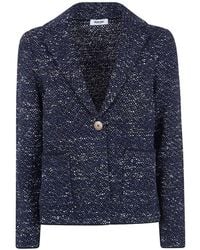 Base London - Cotton Blend Single Breasted Jacket - Lyst
