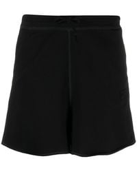 Ganni - Drawstring Organic Cotton Shorts - Lyst