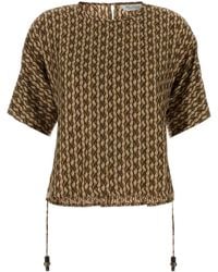 Max Mara - Printed Silk Nordica Blouse - Lyst