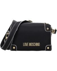Love Moschino - Borse A Tracolla Donna Poliuretano Nero - Lyst