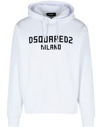 DSquared² - Wit Katoenen Sweatshirt - Lyst
