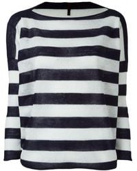 Daniela Gregis - Striped Cotton Boat Neck Sweater - Lyst