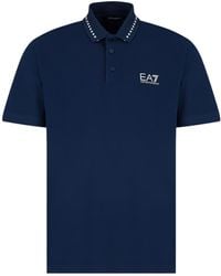 EA7 - Tennis Club Poloshirt Aus Pikee - Lyst