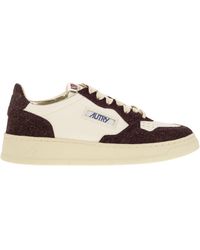 Autry - Medaillewinnaar Lage Sneakers Met Tweekleurige Glitter - Lyst