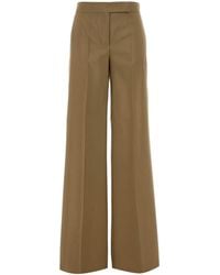Max Mara - Camel Wool Blend Wide-Leg Bronte Pant - Lyst