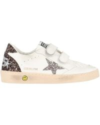 Golden Goose - Sneakers Ball Star Strap Leather Upper Toe And Strap Glitter Star Heel And Spur/Cinder/Light - Lyst