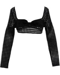 Giambattista Valli - Top corto con detalle de lazo - Lyst