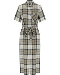 Barbour - Fern Tartan Midi Dress - Lyst
