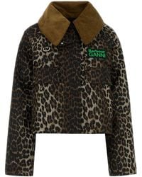 BARBOUR X GANNI - Printed Cotton Jacket - Lyst