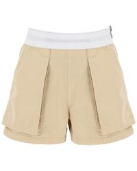 Alexander Wang - Pantalones cortos de carga de con cintura elástica - Lyst