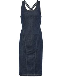 Alaïa - Skulpta Denim Kleid - Lyst