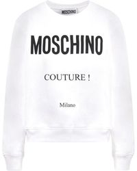 Moschino - Logo-Sweatshirt aus Baumwolle - Lyst