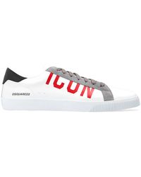 DSquared² - Icoon Cassetta Lederen Sneakers - Lyst