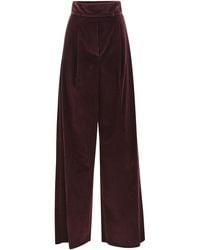 Max Mara - Bosso1234 Fluwelen Broek Met Wijde Pijpen - Lyst
