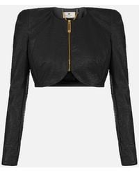 Elisabetta Franchi - Ostrich Print Jacket - Lyst