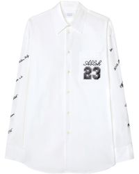 Off-White c/o Virgil Abloh - Camicia Oversize Con Ricami Shirt - Lyst