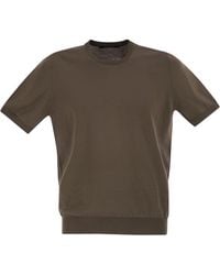 Tagliatore - Basic Short-Sleeved Cotton T-Shirt - Lyst
