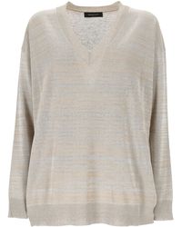 Fabiana Filippi - V Collo Maglione A Maniche Lunghe - Lyst