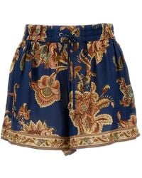 Zimmermann - Aster Printed Silk Shorts - Lyst