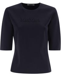 Max Mara - Mxpaustro - Top à manches courtes avec logo brodé - Lyst