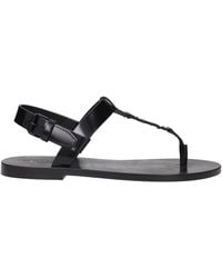 Saint Laurent - Cassandre Sandalen Heren Leer Zwart - Lyst
