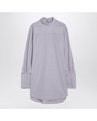 Dries Van Noten - Oversized Checked Popeline Turtleneck Shirt - Lyst