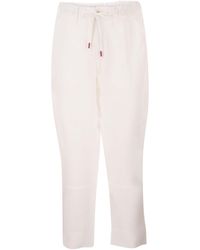Kiton - Tailored Linen Drawstring Trousers - Lyst