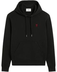 Ami Paris - Hoodie Met Rits En Ami De Coeur Patroon - Lyst