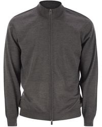 Fedeli - Favonio Virgin Wool Sweater With Full Zipper - Lyst