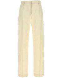 Jil Sander - Ivory Cotton Pant - Lyst