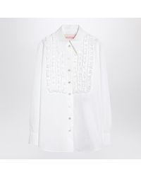 Valentino - Cotton Shirt With Ruffles - Lyst