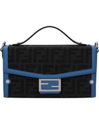 Fendi - Handtaschen Baguette Männer Stoff grau/fiordaliso - Lyst