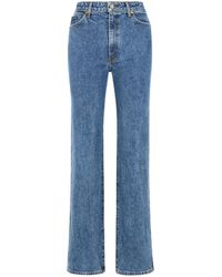 KHAITE - Kaki 'danielle' Stretchjeans In Blauw 'boone'-denim - Lyst