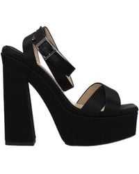 Jimmy Choo - Black Satin Sandal - Lyst