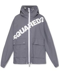 DSquared² - Logo Hooded Windbreaker - Lyst