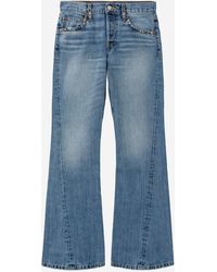 RE/DONE - Katoenen Jeans Met Gedraaide Mid-rise Bootcut - Lyst
