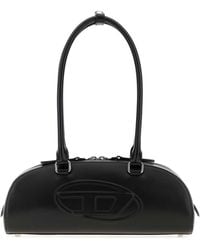 DIESEL - Leather 1 Dr Dome Shoulder Bag - Lyst