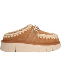 Mou - Bounce Clog Suede Letter Logo - Lyst