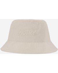 Autry - Velvet Bucket Hat With Logo - Lyst