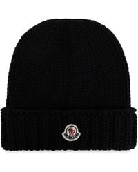 Moncler - Zwarte Hoed - Lyst