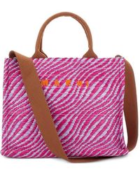 Marni - Bolso tote pequeño con estampado de - Lyst