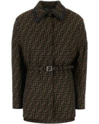 Fendi - Embroidered Canvas Belt Shirt - Lyst