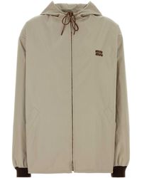 Miu Miu - Sand Panama Jacket - Lyst