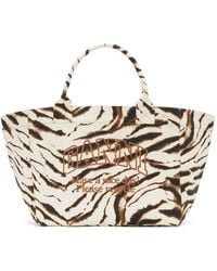 Ganni - Xxl Canvas Tote Bag - Lyst