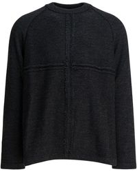 Comme des Garçons - Wool Crewneck Sweater With Cross-Shaped Seams And - Lyst