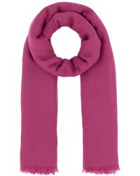 Max Mara - Fuchsia Cotton Blend Aeremi Scarf - Lyst