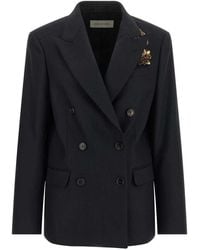 Dries Van Noten - Embroidered Double-Breasted Blazer - Lyst